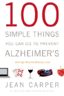 Amazon.com order for
100 Simple Things You Can Do to Prevent Alzheimer's
by Jean Carper